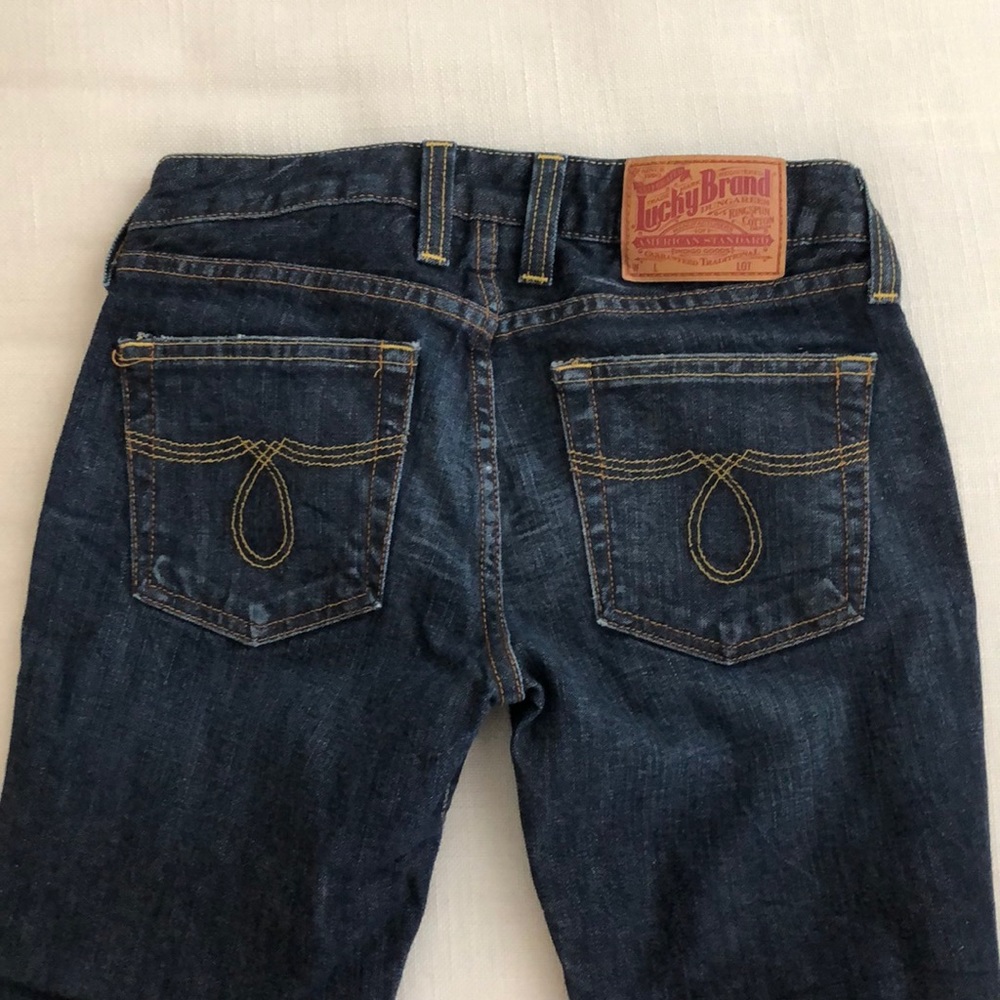 Lucky Brand slim boot cut jeans, crop